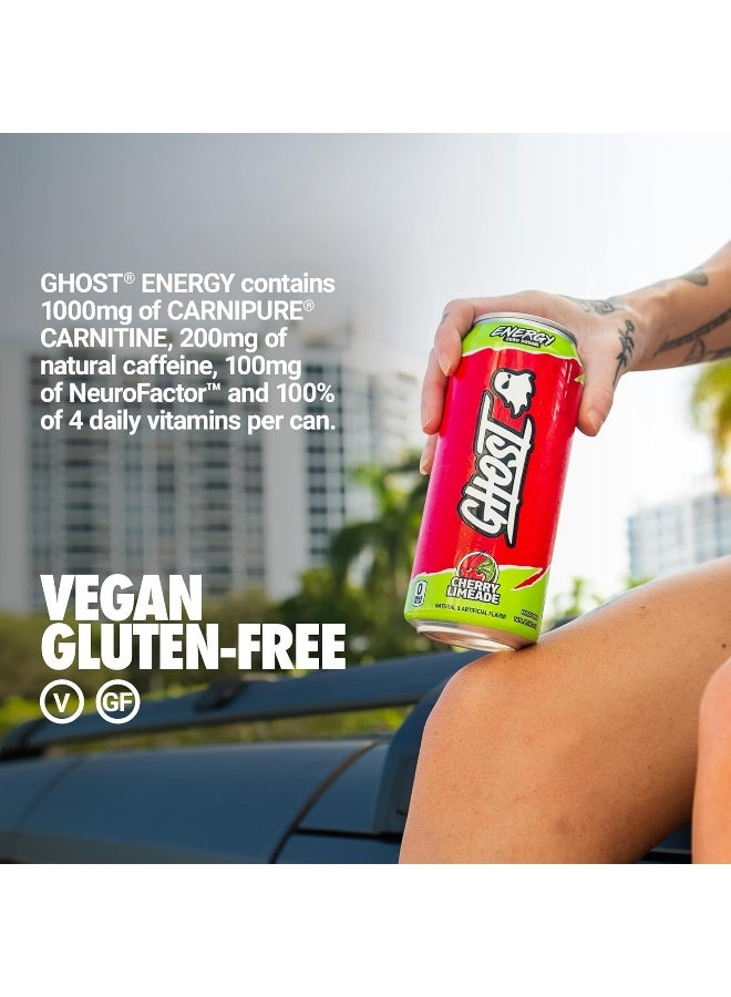 GHOST Energy Drink - 12-Pack, Cherry Limeade, 16oz - Image 5